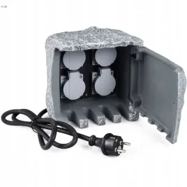 gniazdo-ogrodowe-4x-230v-slupek-kamien-ip44-kabel-2m