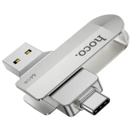 pendrive-64gb-usb-3-0-usb-a-usb-c-hoco-ud10-srebrny