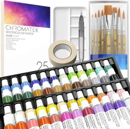 chromatek-84-czesciowy-zestaw-akwareli-48-tubek-papier-8-pedzli