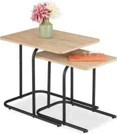 zestaw-2-stolikow-kawowych-drewniany-efekt-metalowe-nogi-salon