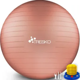 pilka-gimnastyczna-tresko-65cm-fitness-joga-pilates-z-pompka-kolor-losos