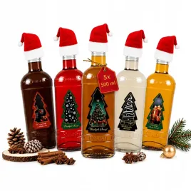 5x-butelka-luksusowa-500ml-etykieta-choinka-czapka-na-likier-nalewki-wino