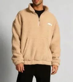 pegador-puka-teddy-half-zip-sweter-polarowy-piaskowy-xs