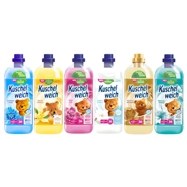 Płyn do płukania KUSCHELWEICH Zestaw mix 6x 1l (6x 38 prań)