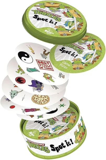 GRA KARCIANA DOBBLE ŻÓŁWIE NINJA TURTLES SPOT IT DLA DZIECI RODZINNA PUSZKA