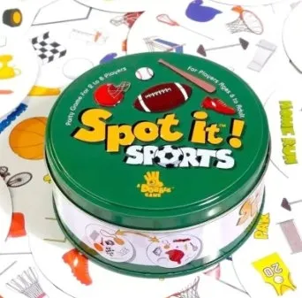 GRA KARCIANA DOBBLE SPORT SPOT IT SPORTS PIŁKA NOŻNA SPORTOWA 2-8 GRACZY 6+
