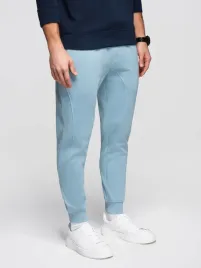 meskie-spodnie-dresowe-ze-sciagaczem-przy-nogawce-basic-jogger-niebieskie
