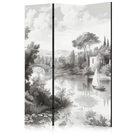 parawan-akustyczny-pokojowy-3-czesci-pejzaz-retro-rzeka-natura-boho-135x172