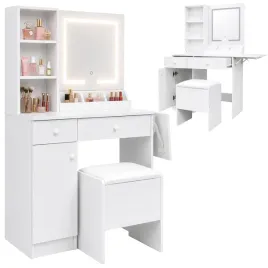 toaletka-kosmetyczna-biala-taboret-w-zestawie-lustro-oswietlenie-led