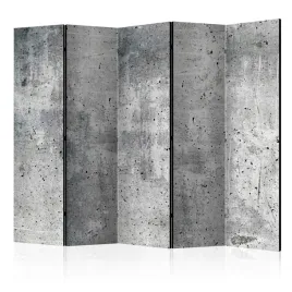 parawan-dwustronny-pokojowy-5-czesci-beton-mur-sciana-abstrakcja-225x172