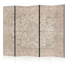 parawan-dwustronny-pokojowy-5-czesci-perski-dywan-bezowe-ornamenty-225x172
