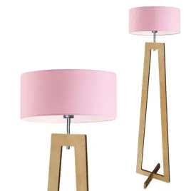 lampa-stojaca-podlogowa-rozowa-drewniana-led-e27-z-abazurem-nowoczesna