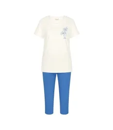 pizama-triumph-sets-pk-capri-x-03-krotki-rekaw-42pw01-white-blue