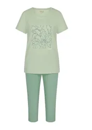 pizama-triumph-sets-pk-capri-x-02-damska-krotki-rekaw-44m010-green-dark-co