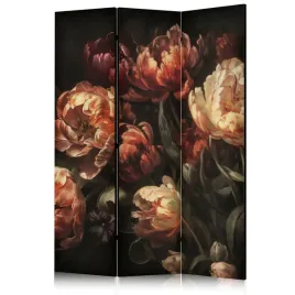 parawan-akustyczny-pokojowy-3-czesci-peonie-piwonie-kwiaty-retro-135x172
