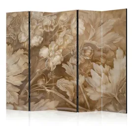 parawan-dwustronny-pokojowy-5-czesci-bezowe-kwiaty-liscie-vintage-225x172