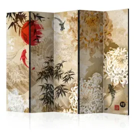 parawan-dwustronny-pokojowy-5-czesci-rybki-koi-kwiaty-styl-japonski-225x172
