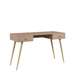 biurko-boho-135-cm-z-dwiema-szufladami-na-drewnianych-nogach-macchiato