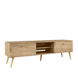 rtv-boho-170-cm-z-szufladami-na-wysokich-nogach-dab-craft-zloty