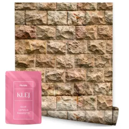 tapeta-do-salonu-jadalni-kamienny-mur-imitacja-cegly-abstrakcja-efekt-3d