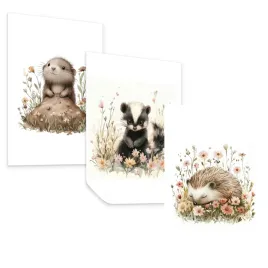obrazki-do-pokoju-dzieciecego-zestaw-plakatow-lesnie-zwierzeta-boho-a3