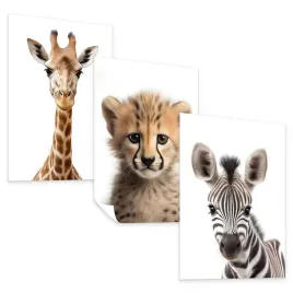 obrazki-do-pokoju-dzieciecego-zestaw-plakatow-dzikie-zwierzeta-safari-a3