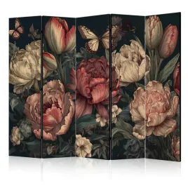 parawan-dwustronny-pokojowy-5-czesci-kwiaty-piwonie-peonie-boho-225x172