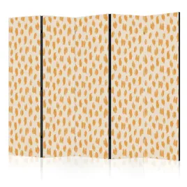 parawan-dwustronny-pokojowy-5-czesci-pomaranczowe-kropki-cetki-boho-225x172
