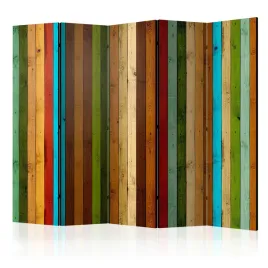 parawan-dwustronny-pokojowy-5-czesci-kolorowe-deski-tecza-boho-225x172