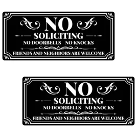 znak-no-soliciting-akryl-23x10cm-czarny-bialy-samoprzylepny