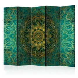 parawan-akustyczny-pokojowy-5-czesci-zlota-mandala-boho-abstrakcja-225x172
