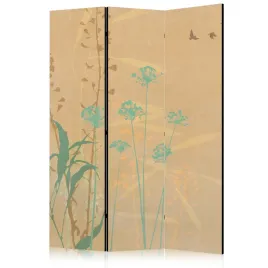 parawan-akustyczny-pokojowy-3-czesci-ptak-rosliny-styl-boho-natura-135x172