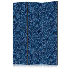 parawan-akustyczny-pokojowy-3-czesci-niebieskie-liscie-rosliny-boho-135x172