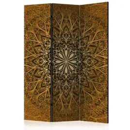 parawan-akustyczny-pokojowy-3-czesci-pomaranczowa-mandala-styl-boho-135x172