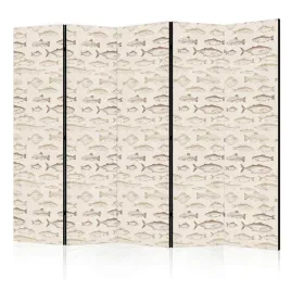 parawan-dwustronny-pokojowy-5-czesci-bezowe-ryby-zwierzeta-boho-225x172
