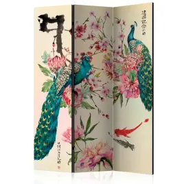 parawan-akustyczny-pokojowy-3-czesci-pawie-ptaki-styl-japonski-boho-135x172