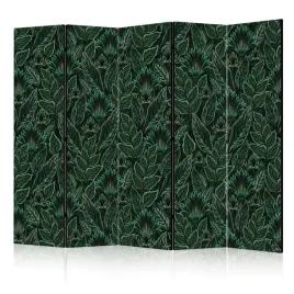 parawan-akustyczny-pokojowy-5-czesci-zielone-liscie-rosliny-boho-225x172