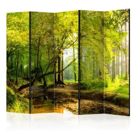 parawan-dwustronny-pokojowy-5-czesci-las-natura-rzeka-drzewa-3d-225x172
