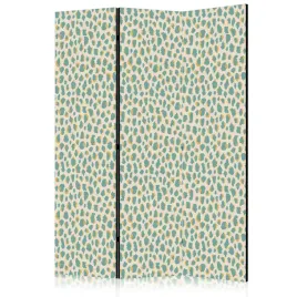 parawan-akustyczny-pokojowy-3-czesci-turkusowe-plamki-kropki-boho-135x172