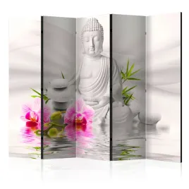 parawan-dwustronny-pokojowy-5-czesci-posad-buddy-orchidea-kwiaty-3d-225x172
