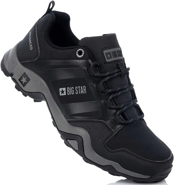BIG STAR MĘSKIE BUTY SPORTOWE TREKKINGOWE CZARNE OUTDOOR 42
