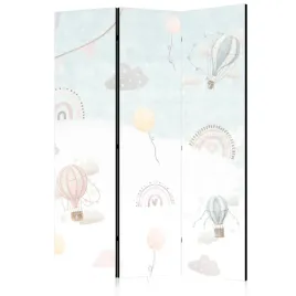 parawan-akustyczny-pokojowy-3-czesci-balony-tecze-chmurki-boho-135x172