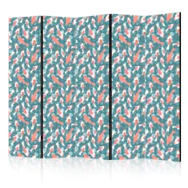 parawan-dwustronny-pokojowy-5-czesci-orientalny-staw-rybki-koi-boho-225x172