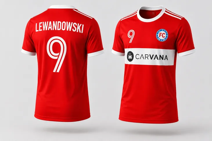 KOSZULKA PIŁKARSKA LEWANDOWSKI CHICAGO FIRE rozm. 128 cm