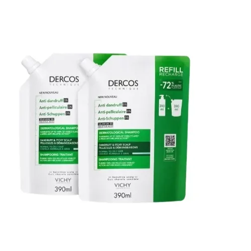 Vichy Dercos DS Szampon Przeciwłupieżowy Refill Włosy Normalne i Tłuste