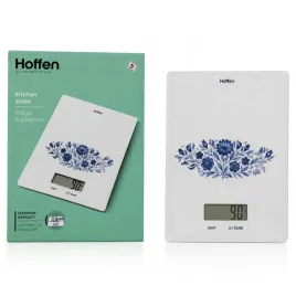 hoffen-waga-kuchenna-dokladnosc-1g-max-15kg-biala-z-kwiatowym-wzorem