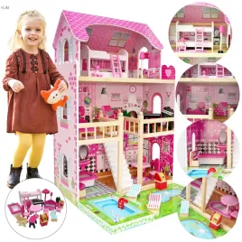 drewniany-domek-dla-lalek-daria-90-cm-basen-staw-mebelki-duzy-taras