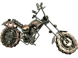 replika-motocykla-pl-motocykl-metal-27-cm-srebrny-brazowy-14x28x10