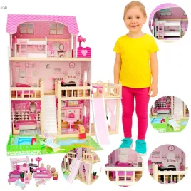 drewniany-domek-dla-lalek-sonia-basen-zjezdzalnia-mebelki-balkon