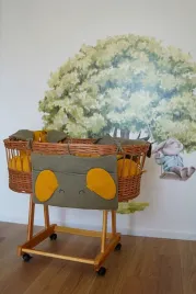 hi-little-one-organizer-przybornik-do-lozeczka-elephant-dark-oak-mustard